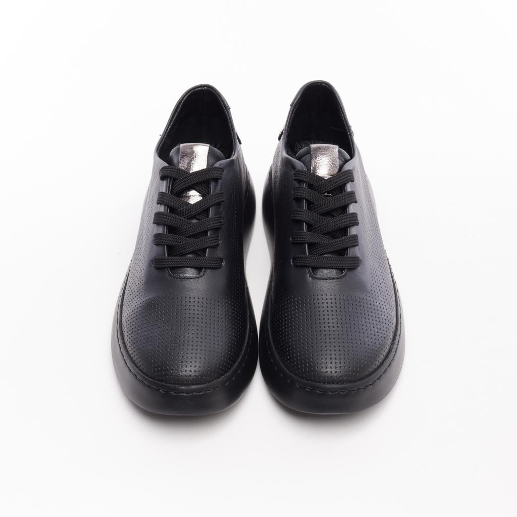Genuine Leather Lace-Up Women's Sneakers 