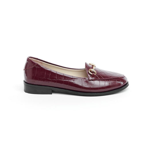 Genuine Leather Buckled Women's Ballerinas