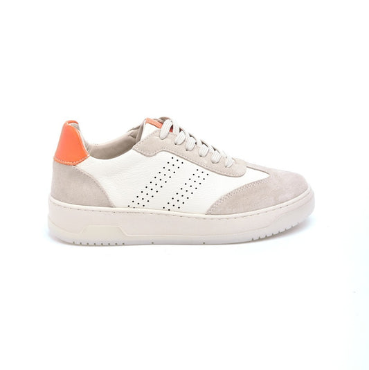 Hakiki Deri Bağcıklı Kadın Sneaker