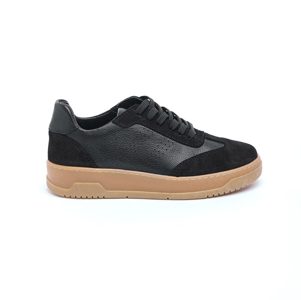 Hakiki Deri Bağcıklı Kadın Sneaker