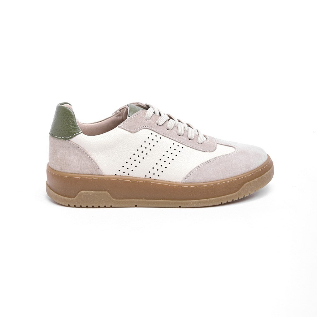 Hakiki Deri Bağcıklı Kadın Sneaker