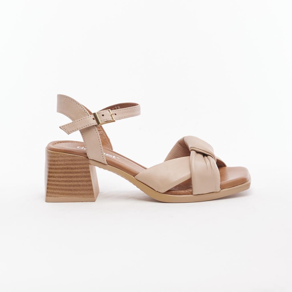 Genuine Leather Heeled Women's Sandals