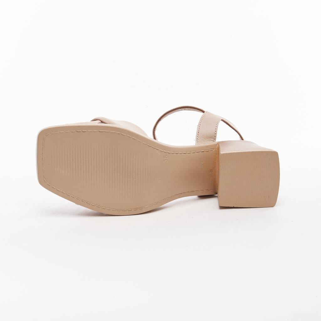 Genuine Leather Heeled Women's Sandals