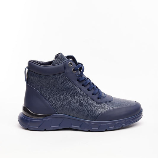 Lace-Up Zippered Genuine Leather Men's Boots 