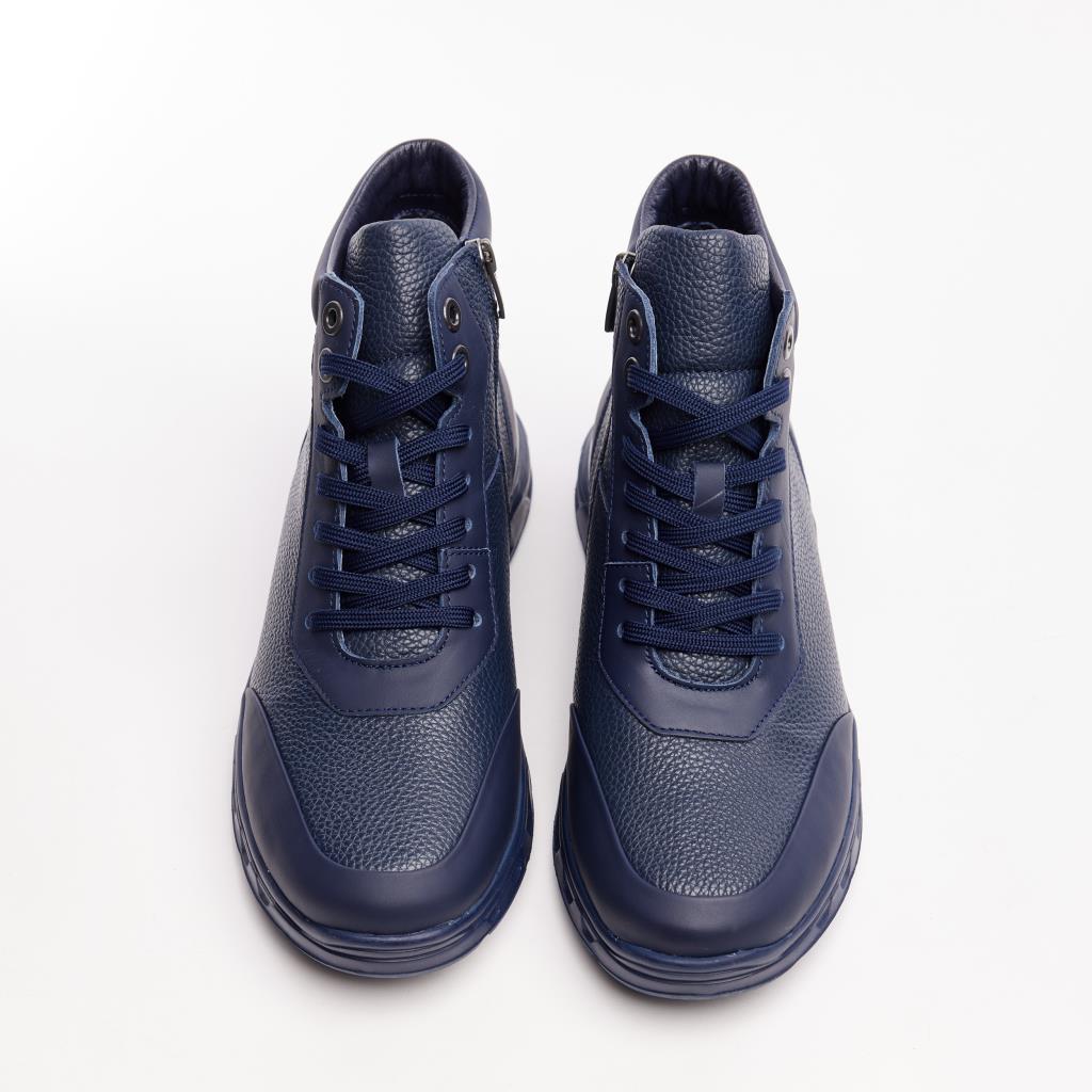 Lace-Up Zippered Genuine Leather Men's Boots 