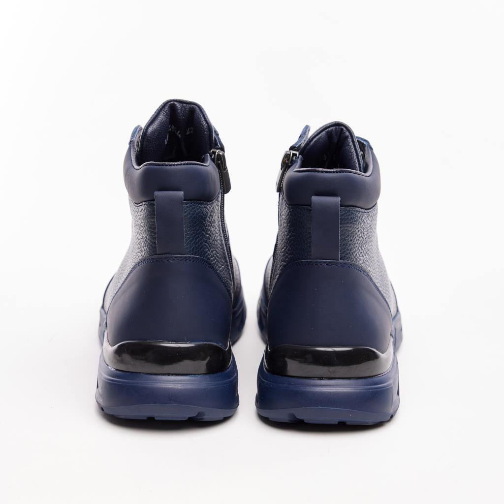 Lace-Up Zippered Genuine Leather Men's Boots 