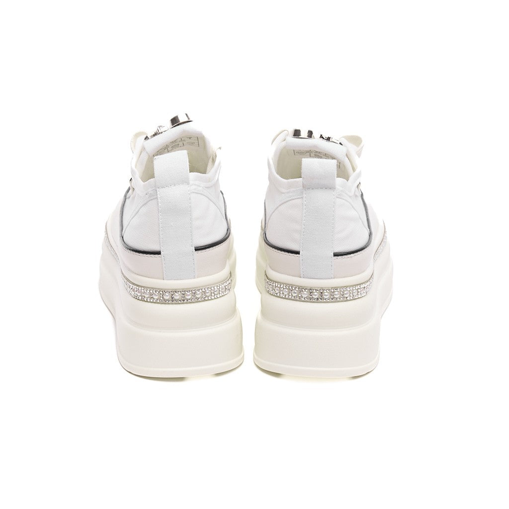 Yüksek Taban Bağcıklı Fileli Günlük Kadın Sneaker