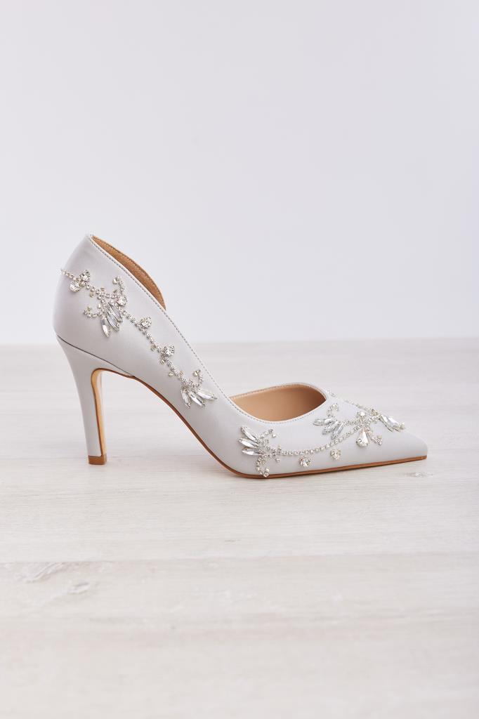 El Yapımı Özel Tasarım Taşlı Kadın Stiletto