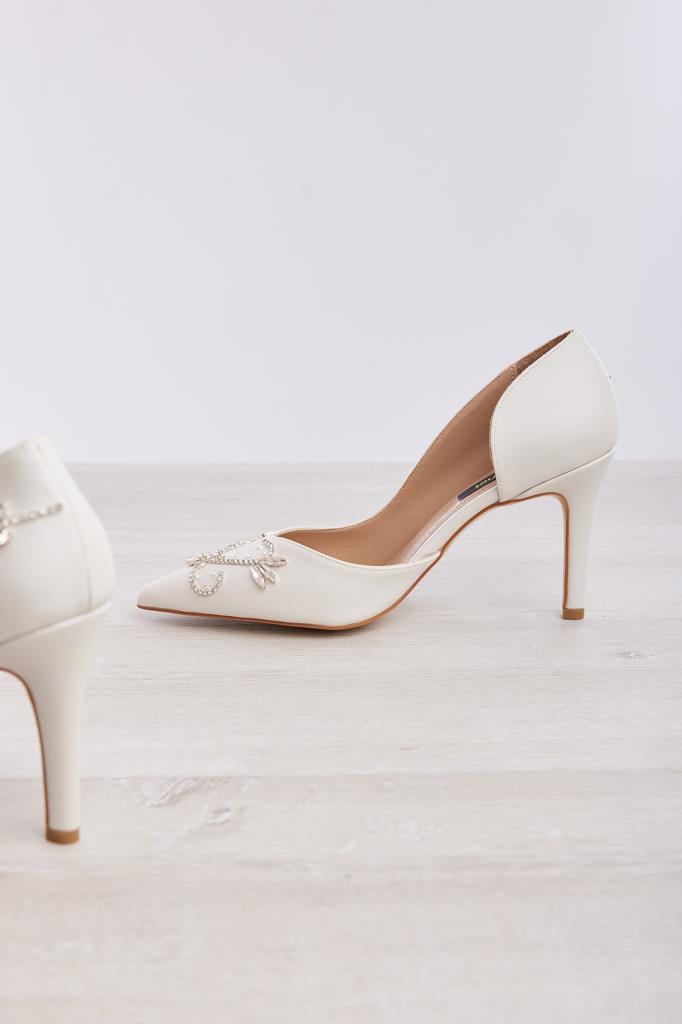 El Yapımı Özel Tasarım Taşlı Kadın Stiletto