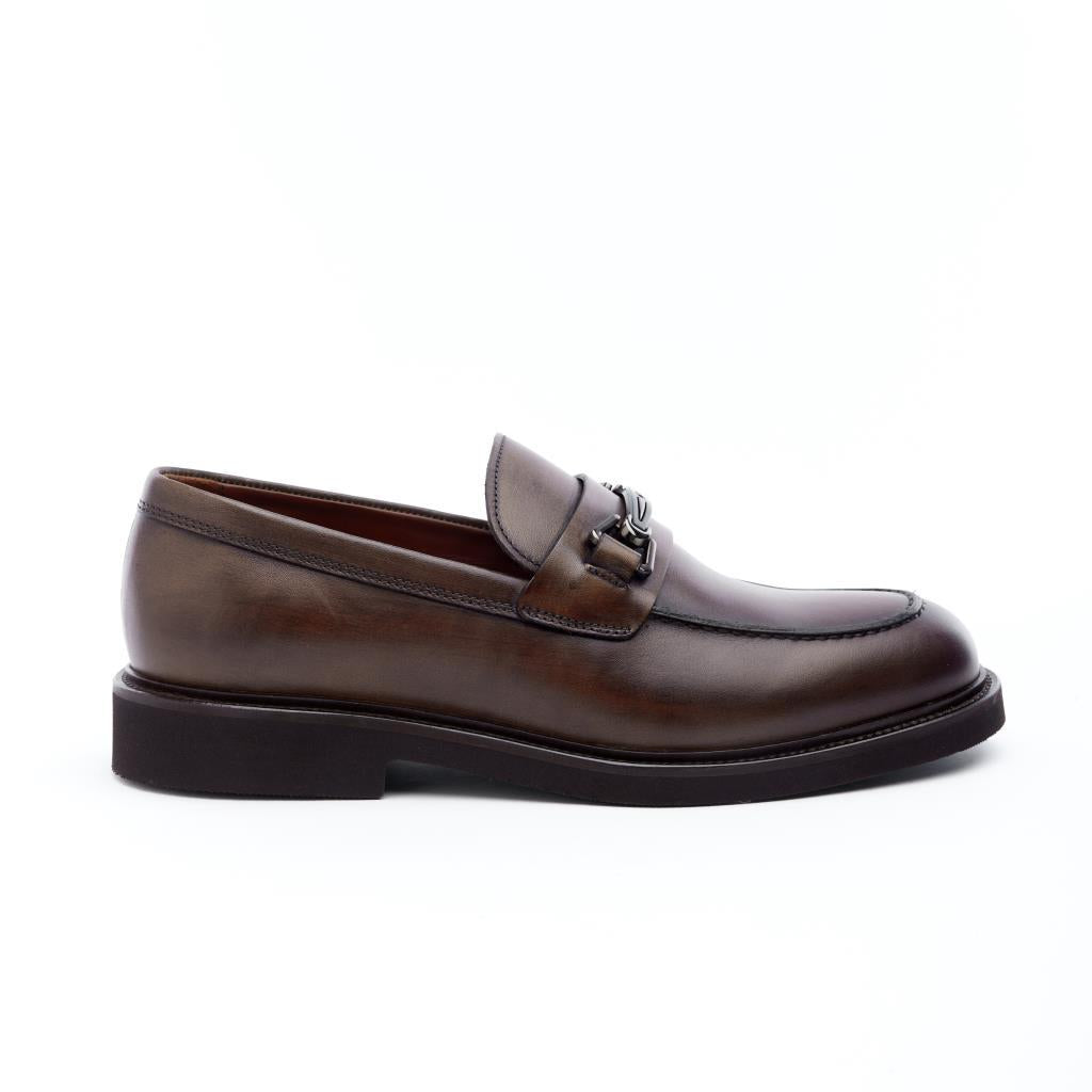 Genuine Leather Buckled Classic Men's Shoes