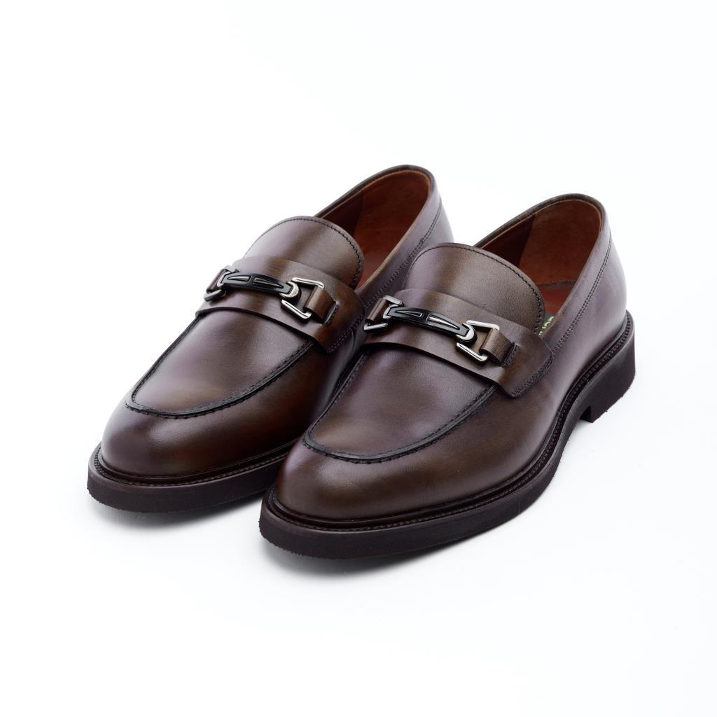 Genuine Leather Buckled Classic Men's Shoes