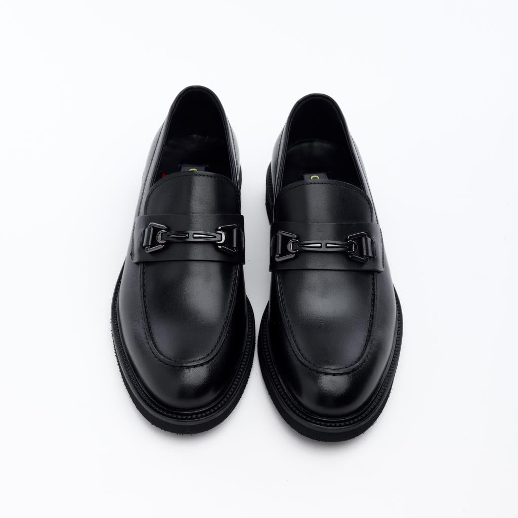 Genuine Leather Buckled Classic Men's Shoes