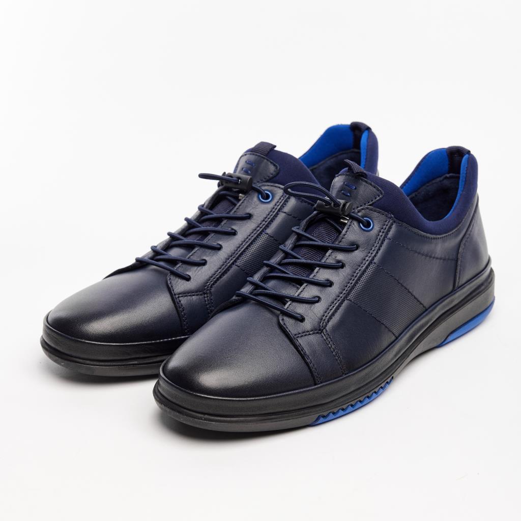 Genuine Leather Rubber Laced Men's Sneakers 