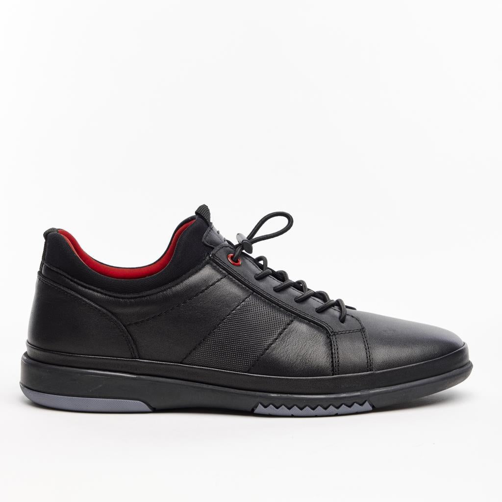 Genuine Leather Rubber Laced Men's Sneakers 