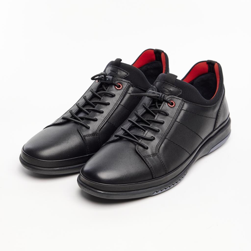 Genuine Leather Rubber Laced Men's Sneakers 
