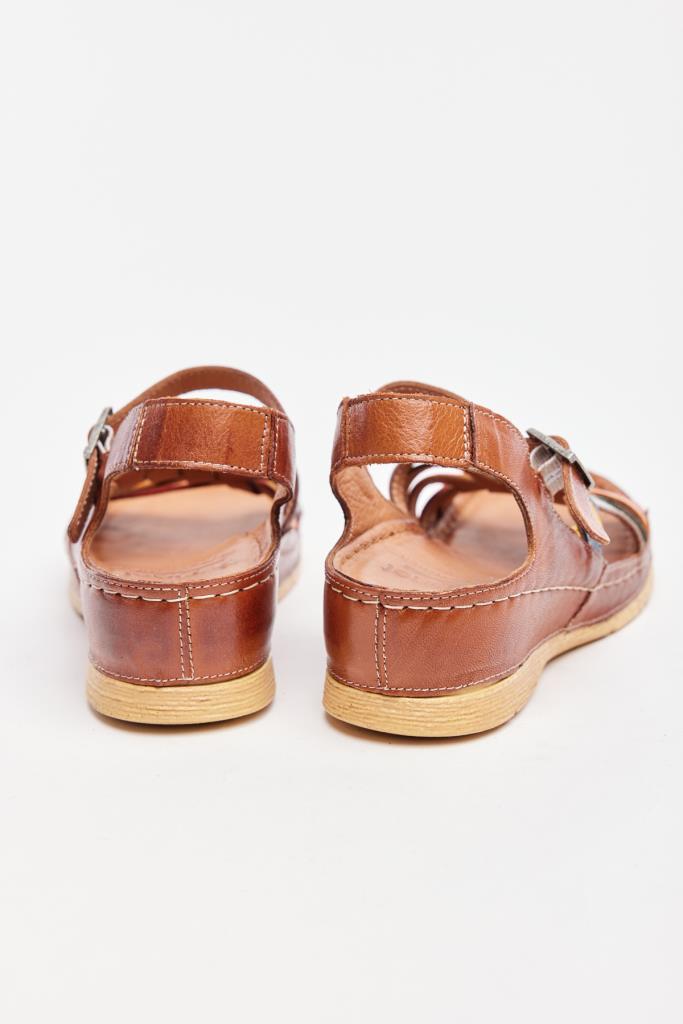 Wedge Sole Genuine Leather Colorful Women's Sandals 