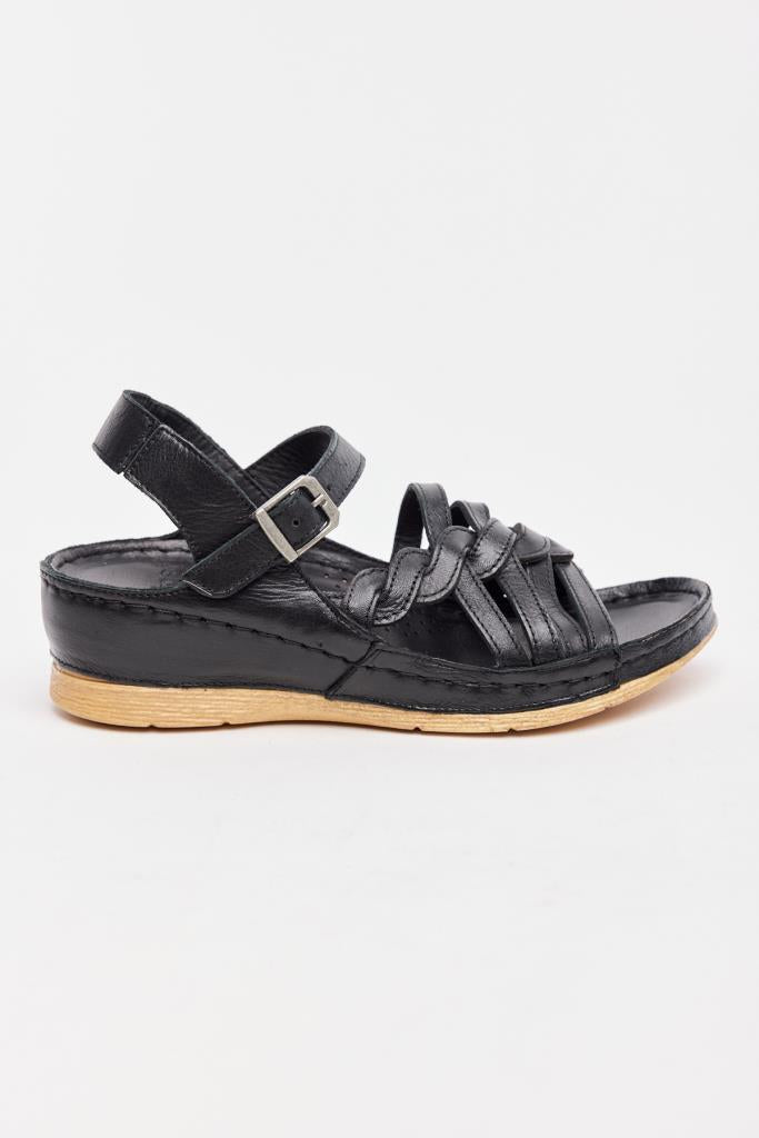 Wedge Sole Genuine Leather Colorful Women's Sandals 