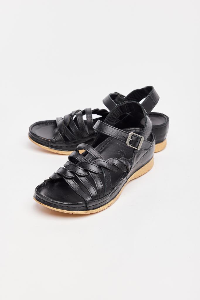 Wedge Sole Genuine Leather Colorful Women's Sandals 