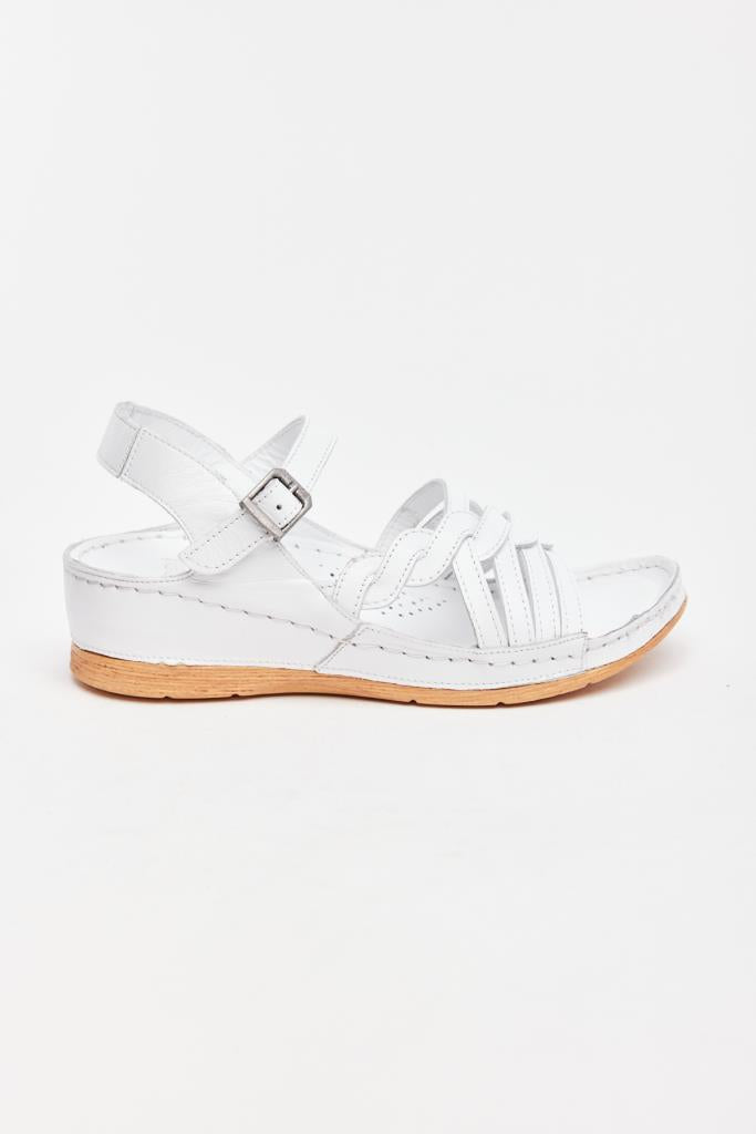 Wedge Sole Genuine Leather Colorful Women's Sandals 