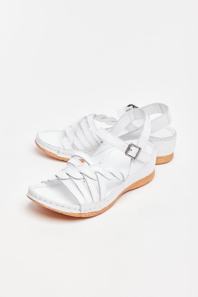 Wedge Sole Genuine Leather Colorful Women's Sandals 