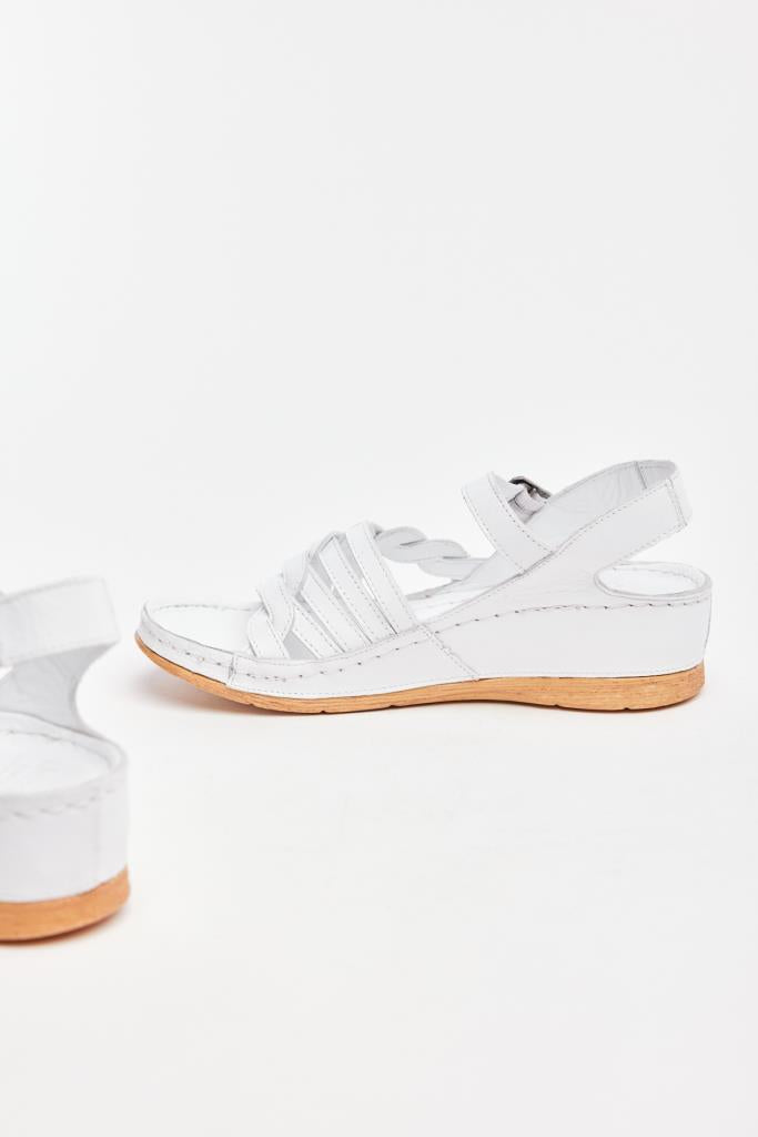 Wedge Sole Genuine Leather Colorful Women's Sandals 
