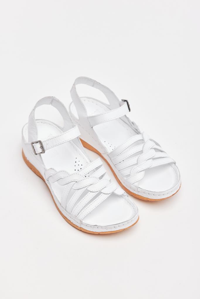 Wedge Sole Genuine Leather Colorful Women's Sandals 