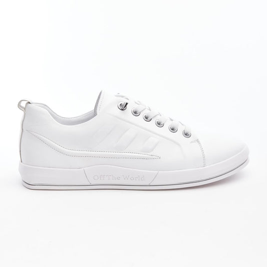 Genuine Leather Rubber Laced Men's Sneakers