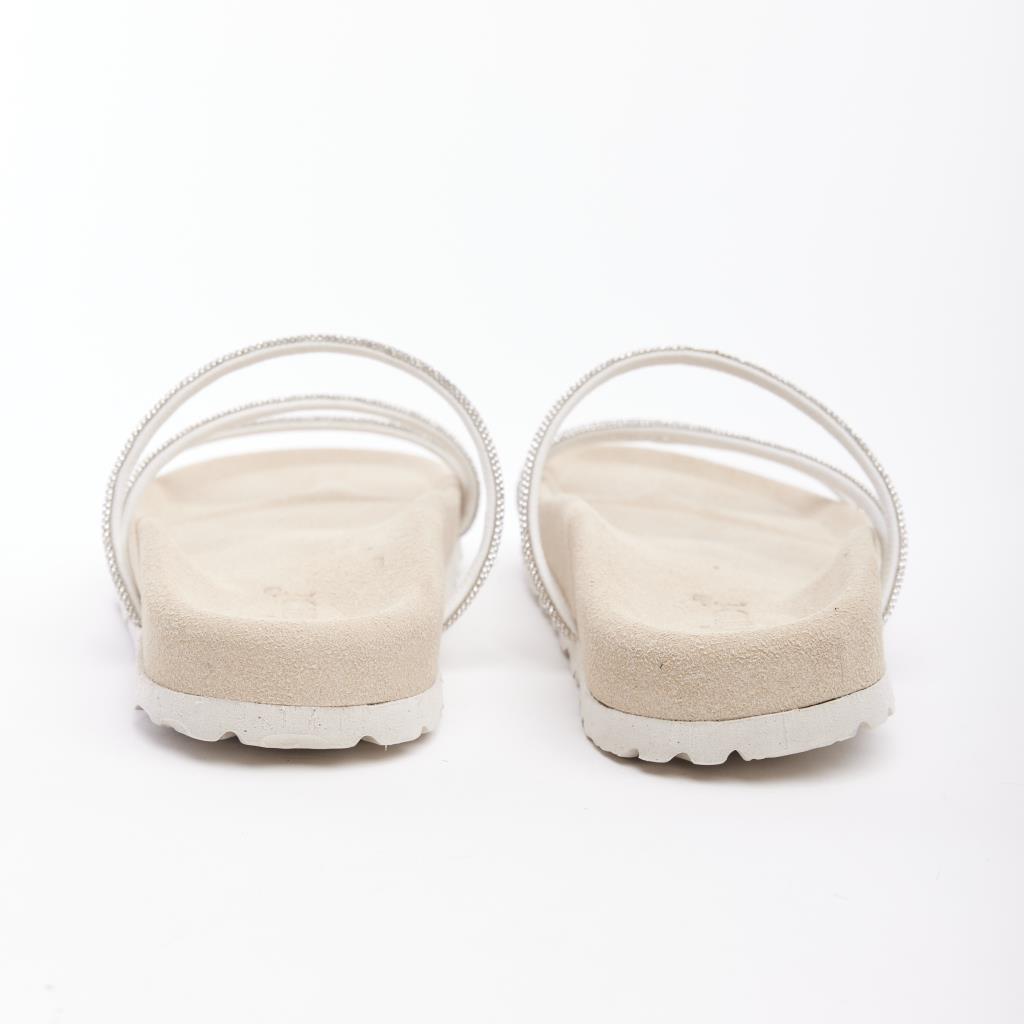 Genuine Leather Stoned Women's Slippers
