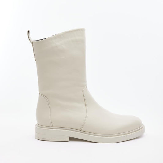 Genuine Leather Zippered Women's Boots