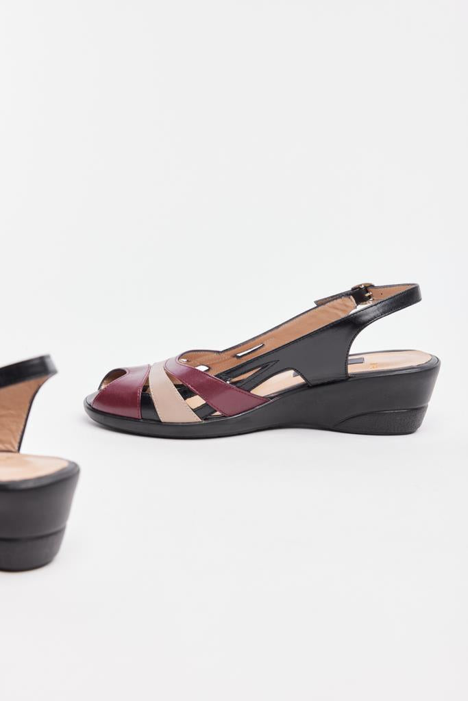 Genuine Leather Women's Wedge Heel Sandals 