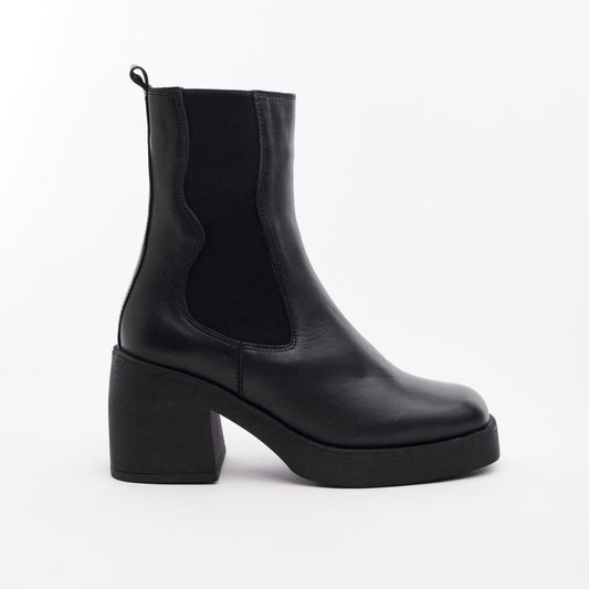 Genuine Leather Heeled Women's Boots