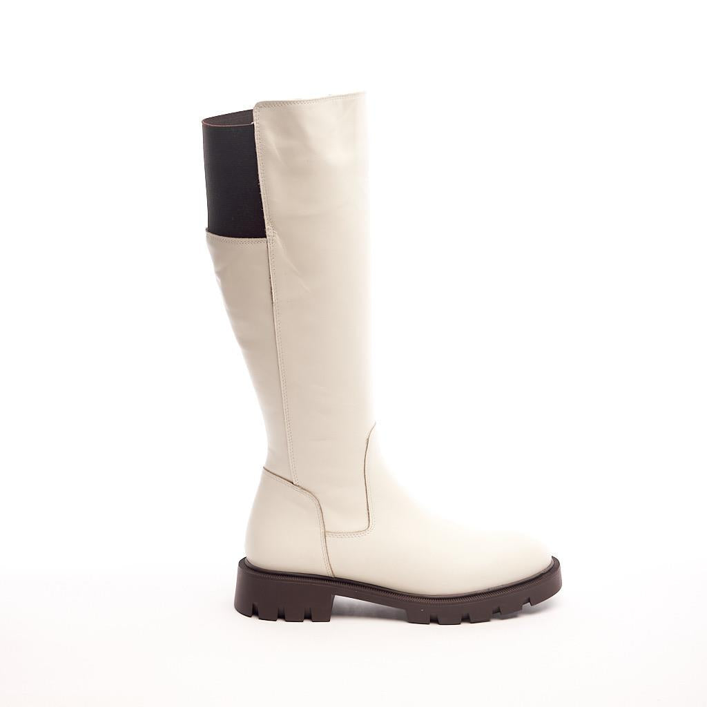 Genuine Leather Zippered Women's Boots