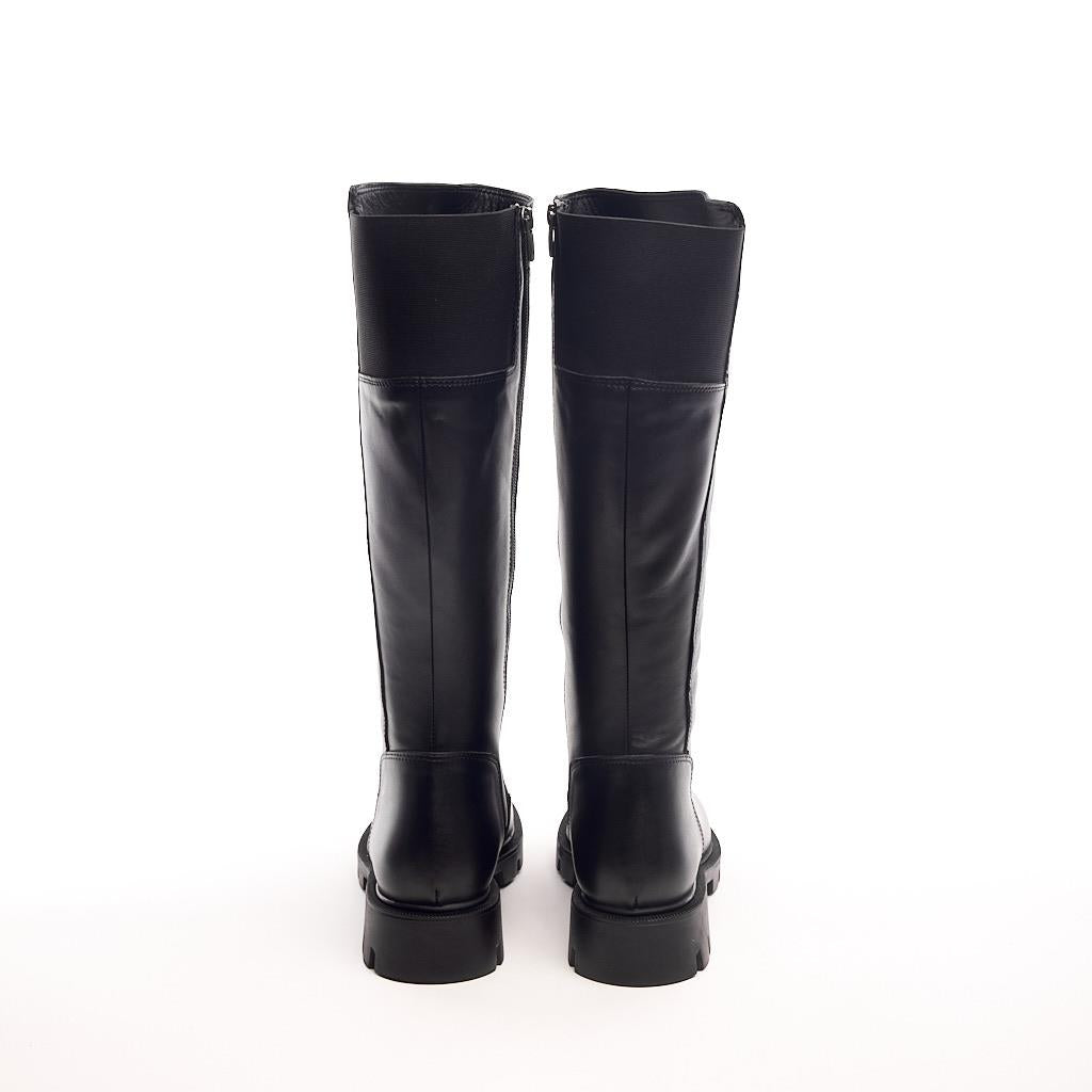 Genuine Leather Zippered Women's Boots