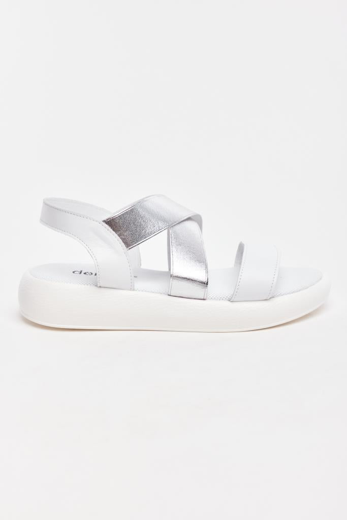 Genuine Leather Elastic Women's Sandals 
