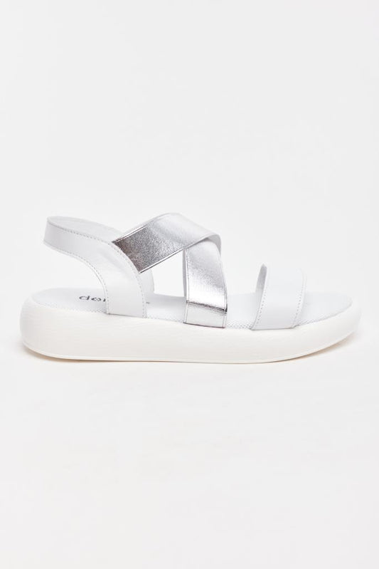 Genuine Leather Elastic Women's Sandals 