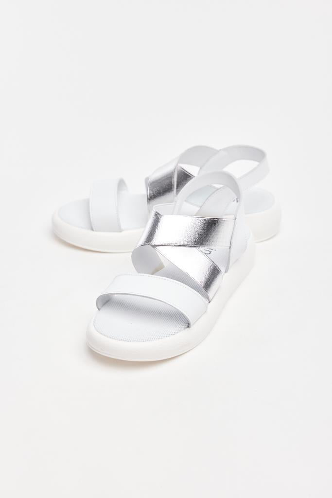 Genuine Leather Elastic Women's Sandals 