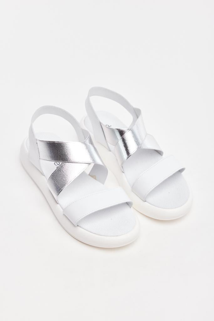 Genuine Leather Elastic Women's Sandals 