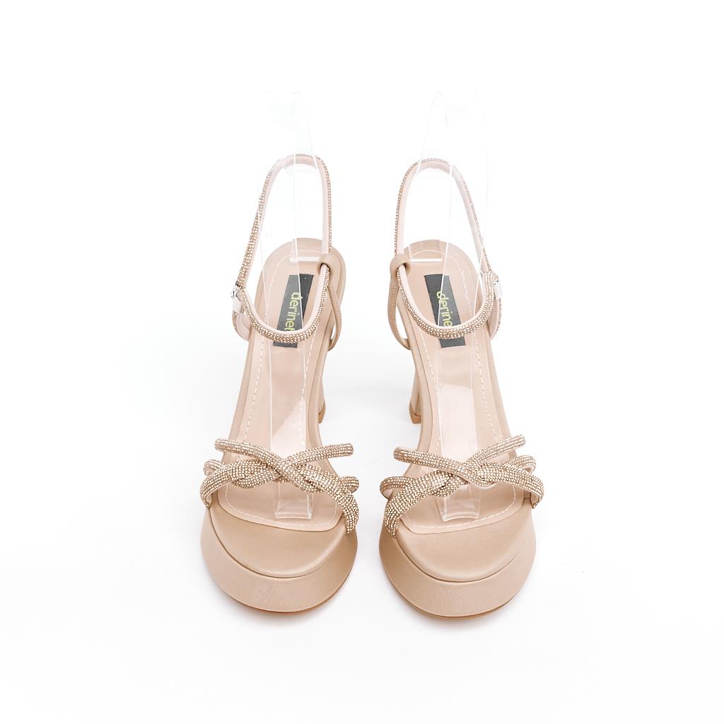 Women's Platform Heeled Shoes with Stones