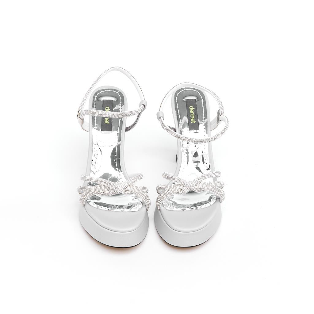 Women's Platform Heeled Shoes with Stones