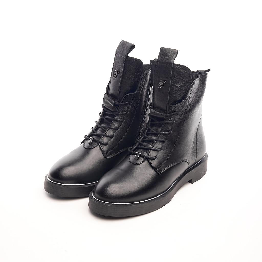 Genuine Leather Zippered Women's Boots