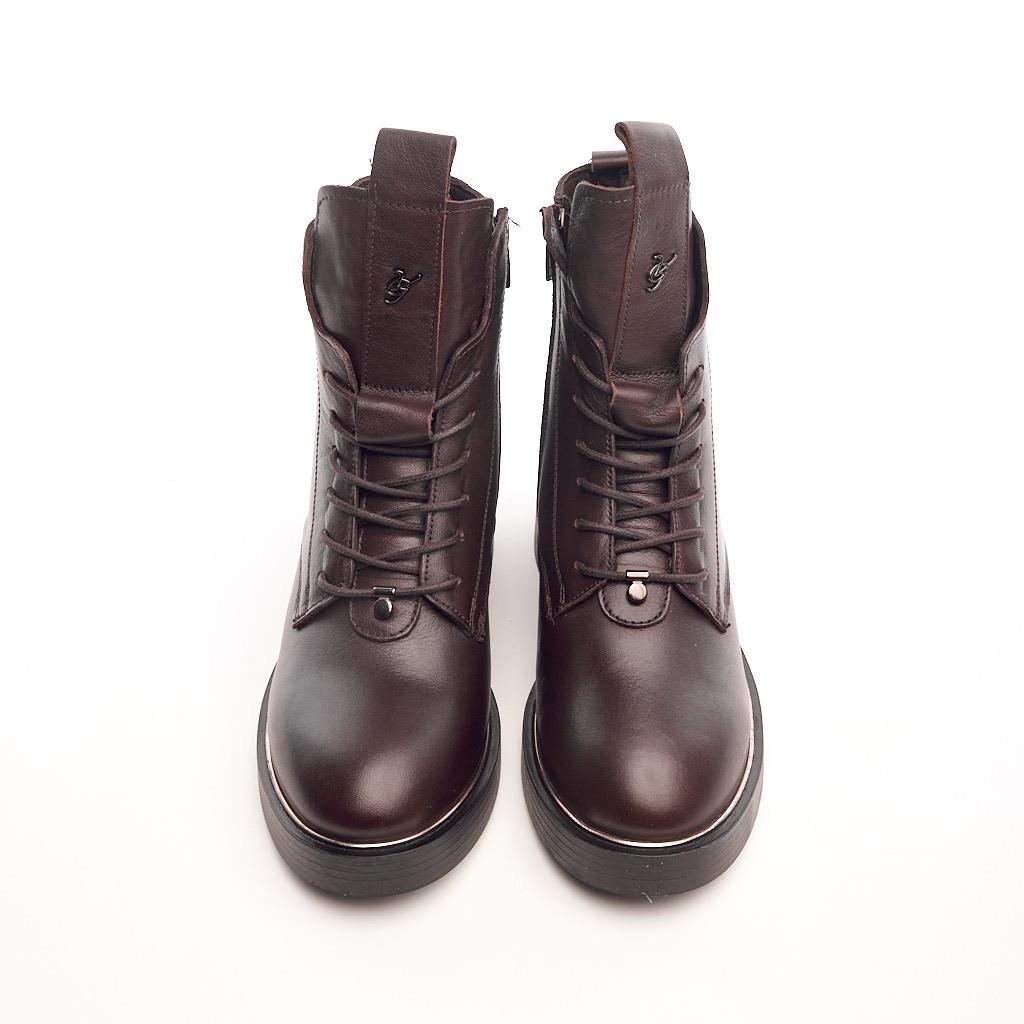 Genuine Leather Zippered Women's Boots