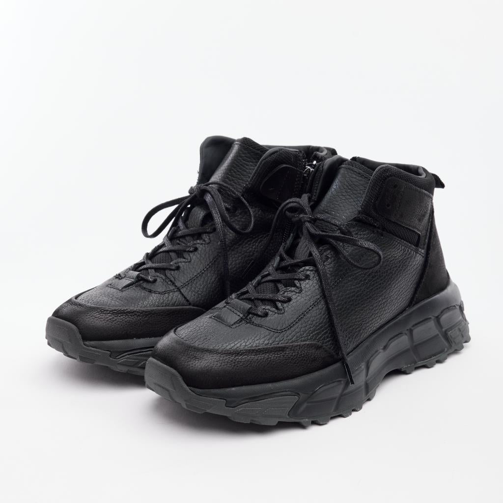 Lace-Up-Zipped Genuine Leather Men's Boots 