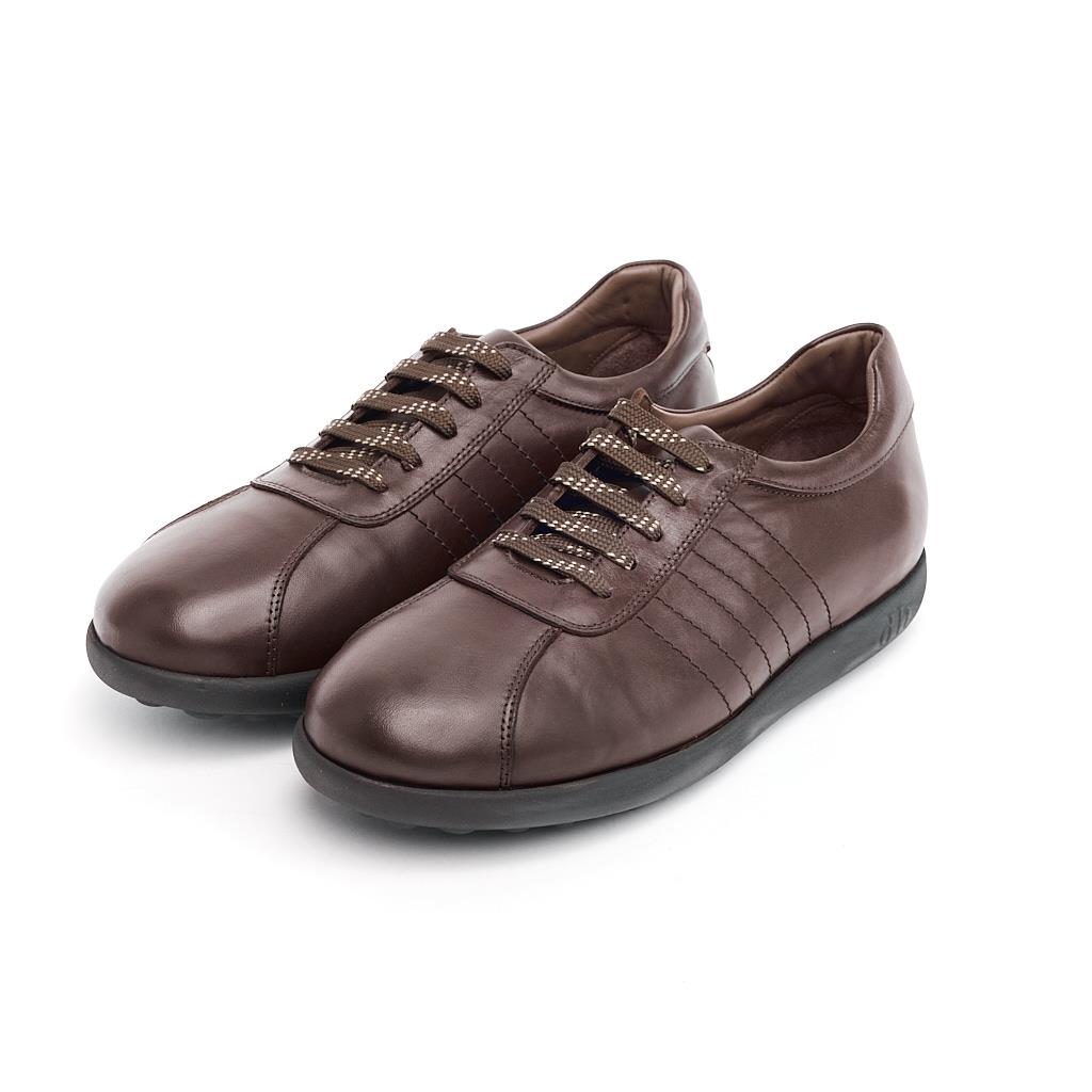 Lace-Up Genuine Leather Men's Sneakers 
