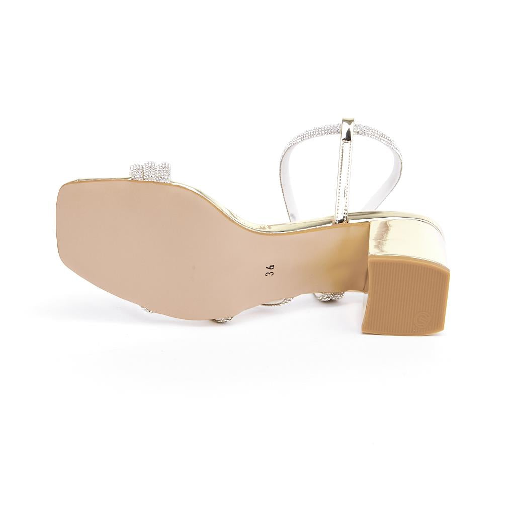 Ankle Strap Stoned Women's Evening Shoes 