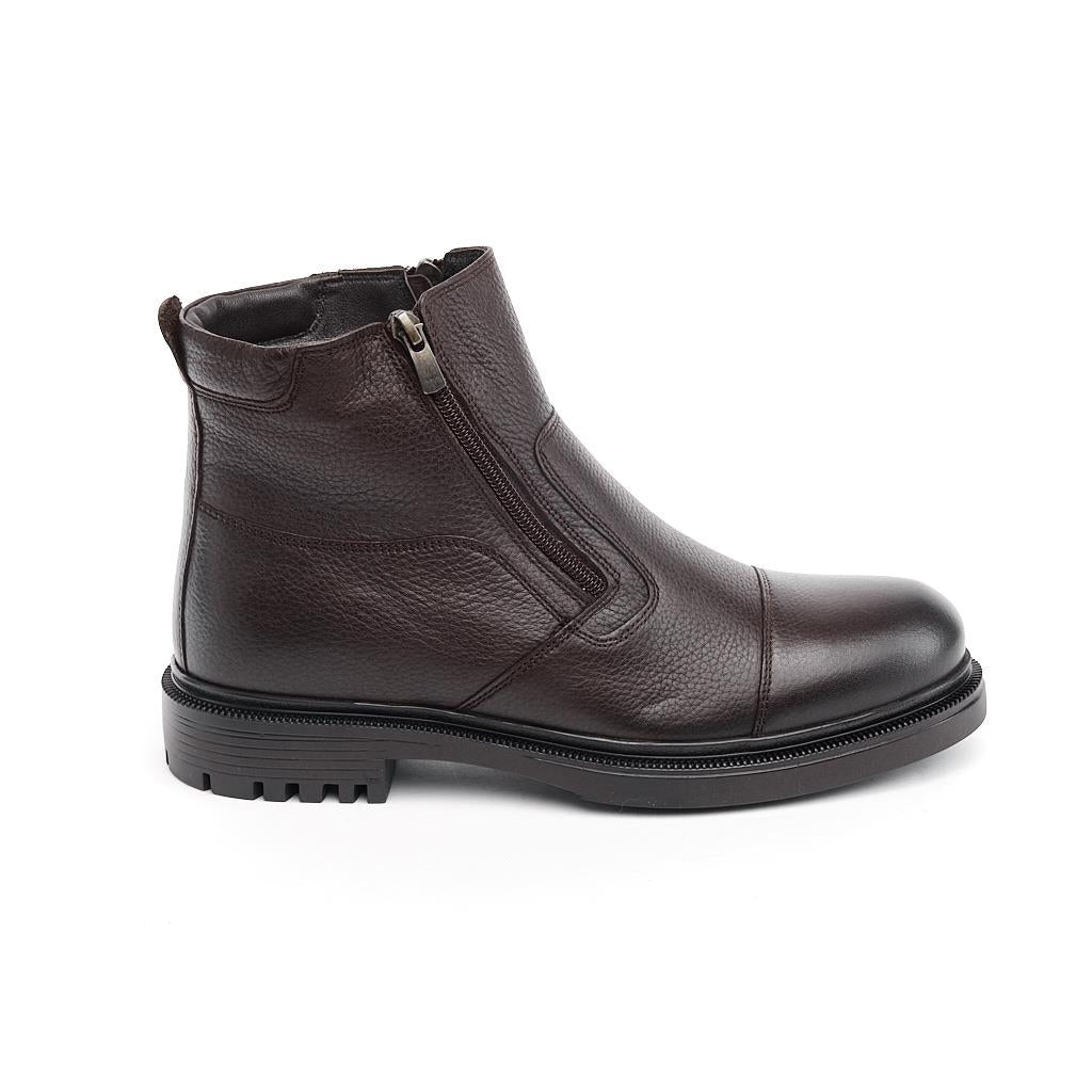 Comfort Sole Genuine Leather Zippered Men's Boots 
