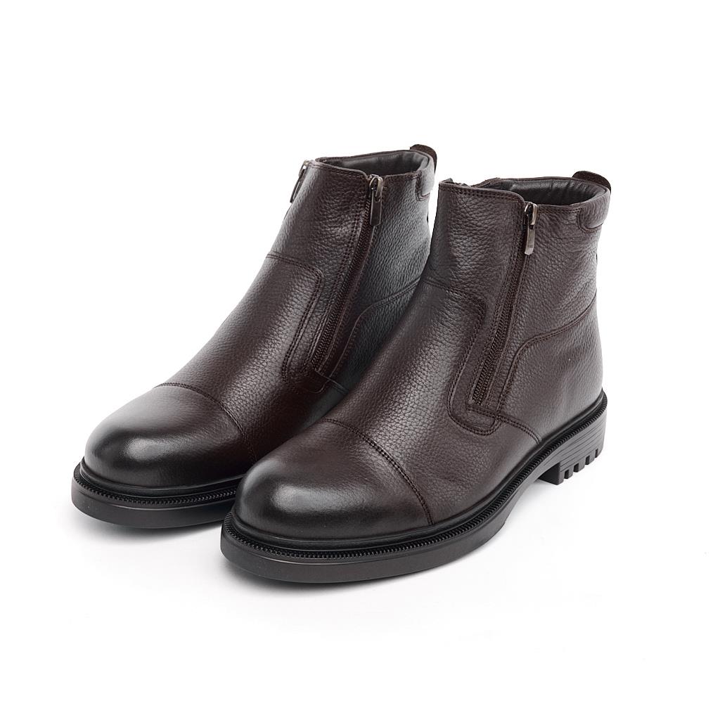 Comfort Sole Genuine Leather Zippered Men's Boots 