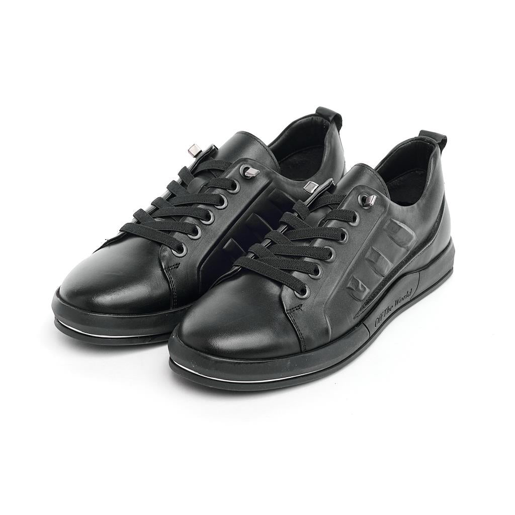 Hakiki Deri Lastik Bağcıklı Erkek Sneaker