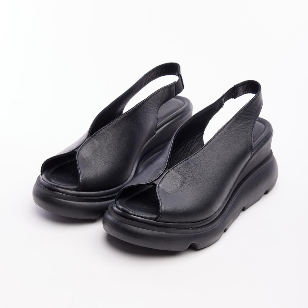 Genuine Leather Elastic Women's Sandals 
