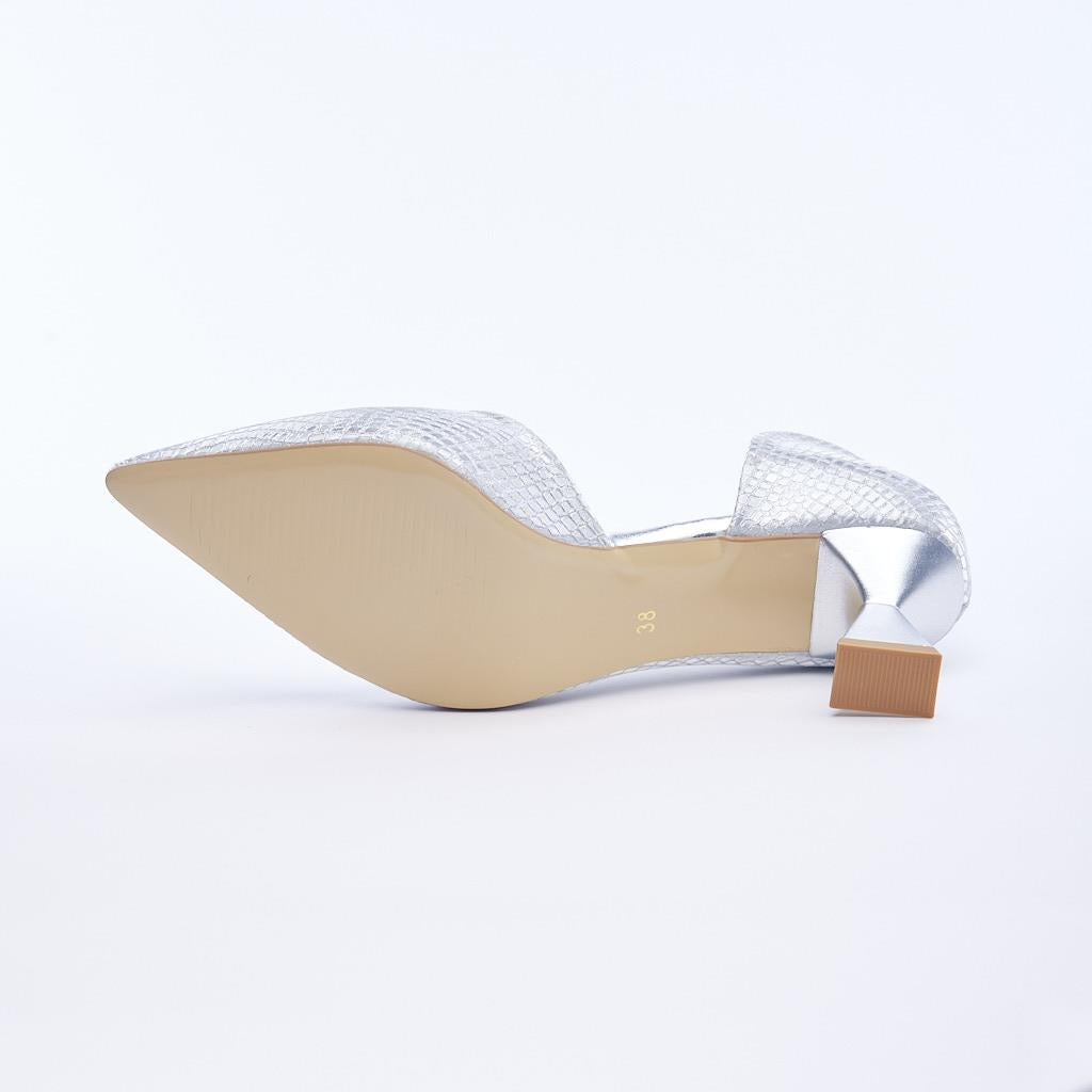 Low Heel Satin Women's Stiletto