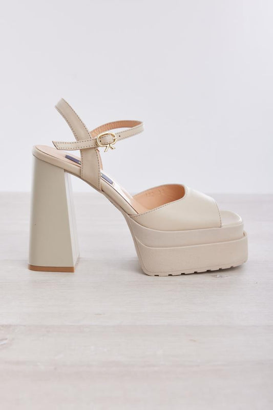 Genuine Leather Women's Platform High Heel Shoes